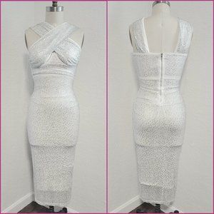 NWT Akira Wrap Top Rhinestone Dress
